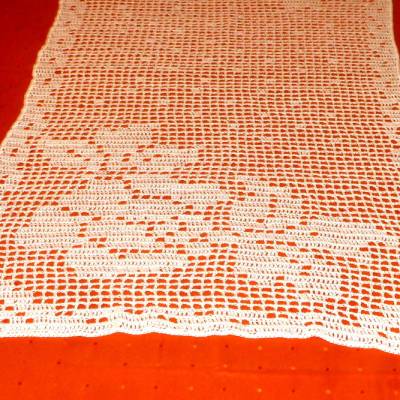 Tischläufer filigran gehäkelt Tischdecke weißer Tischläufer Tischtuch gehäkelter Tischläufer