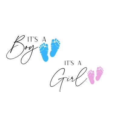 It's A Girl / It's A Boy Bundle PNG SVG Datei - Download Plotterdatei - Plotter File - Its a Boy Its a Girl - Family 