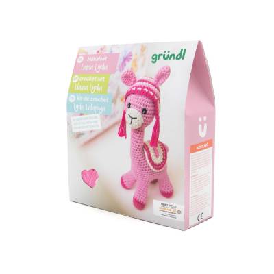 Gründl Häkelset Lama Lydia 15cm 6 Teile Kreativset Häkeln Nähen Nähset Bastelset 