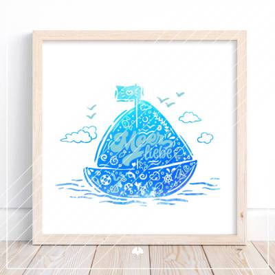 Doodle Silhouetten "Muschel" - Plotterdatei || SVG