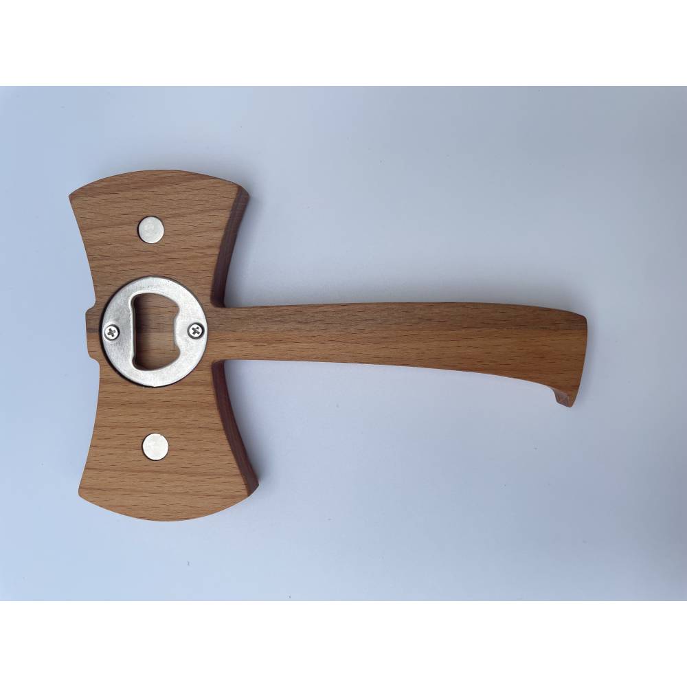 Flaschenöffner Axt Holz Buche