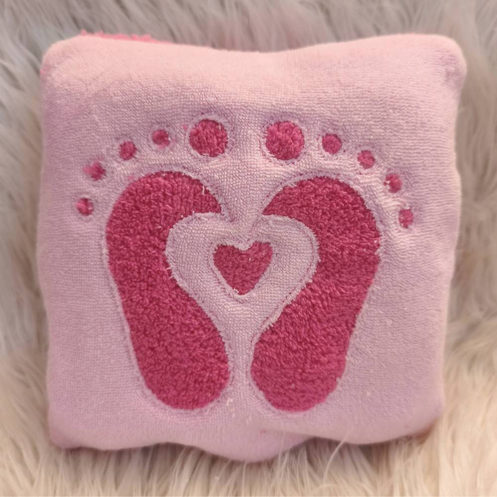 Stickdatei Babyfüsse 2 - Negativ Applikation Set 2548 – 5 Größen, Applikation für Schultüte, Kleidung & Accessoires Bild 1