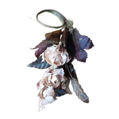 Vintage Kerzendekoration mit altrosa Rosen – Festtagsschmuck & Tischdeko aus den 1990er Jahren