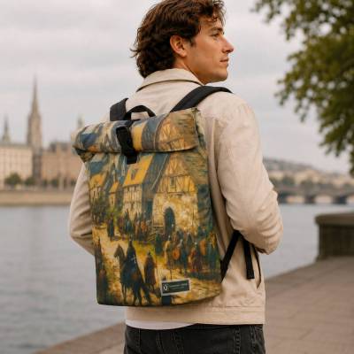 Rucksack Rolltop Damen & Herren Ritter– Wasserdicht, Handgemacht in Deutschland, Laptoprucksack 15 Zoll