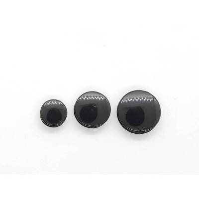 6 Doppelknöpfe H-Knöpfe Wäsche Knopflochgummi Schwarz 11mm 15mm 18mm Steg 4mm