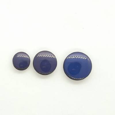 6 Stück Doppelknöpfe Wäsche- Lochgummi H-Knöpfe glatt 11mm 15mm 18mm Steg 4mm Dunkelblau