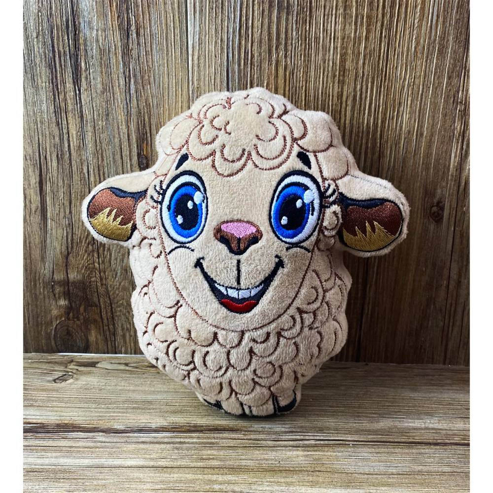 Stickdatei ITH Schaf Ulla für Rahmen 20x30 cm, Maschinenstickerei, ITH Stickmuster mit Tiermotiv Bild 1