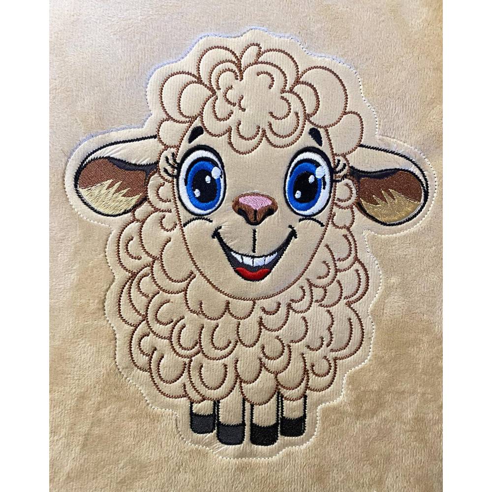 Stickdatei ITH Schaf Ulla für Rahmen 20x30 cm, Maschinenstickerei, ITH Stickmuster mit Tiermotiv Bild 3