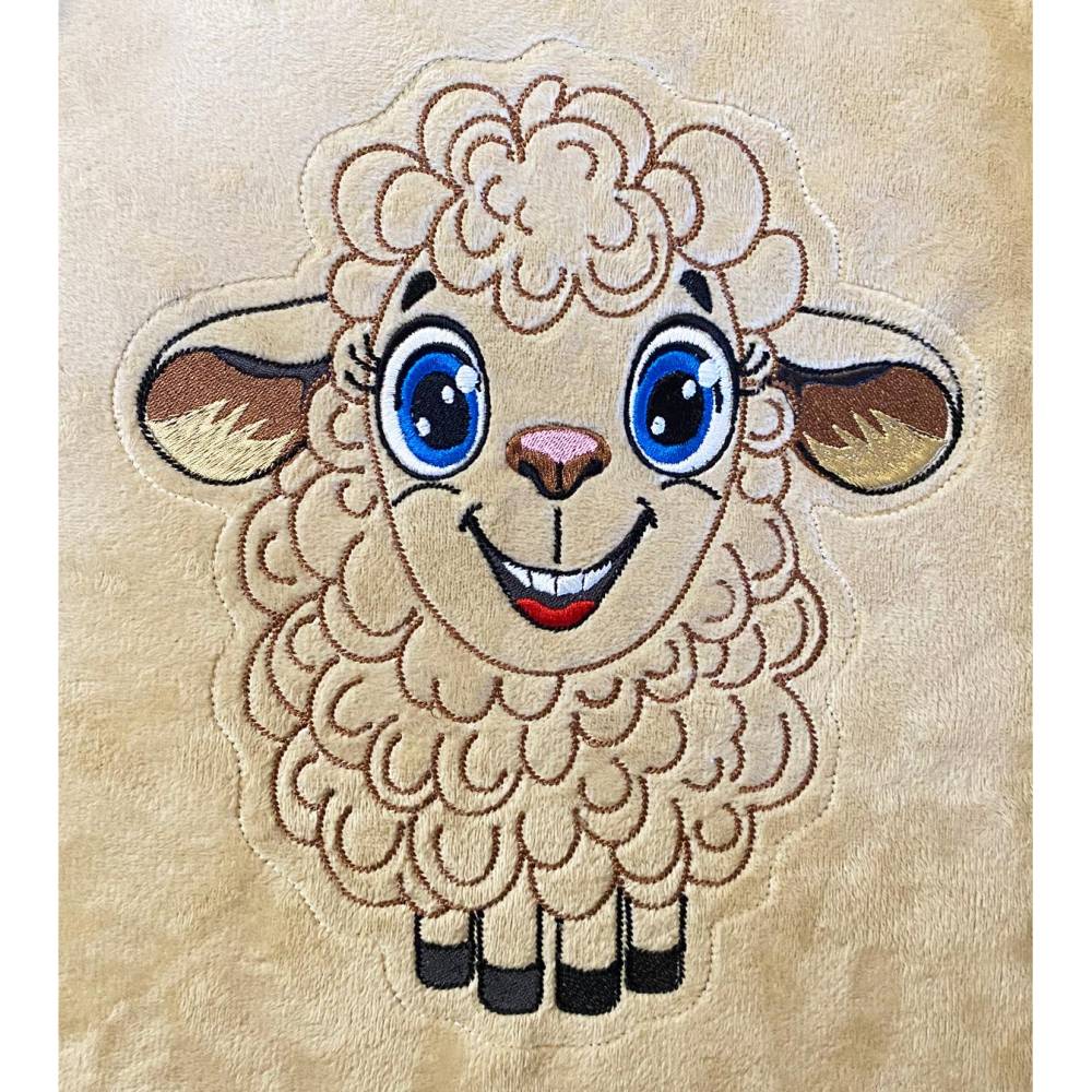 Stickdatei ITH Schaf Ulla für Rahmen 20x30 cm, Maschinenstickerei, ITH Stickmuster mit Tiermotiv Bild 4