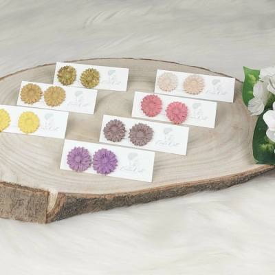 Ohrstecker „Blumen“ (aus hypoallergenem Edelstahl, Nickelfrei) verschiede Farben