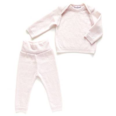 Babyset Größe 56/62 zartrosa 100% Kaschmir / Upcycling Kaschmiranzug / Pullover + Hose