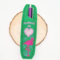 Stickdatei Kulli Etui Sommer ITH – Flamingo & Herz