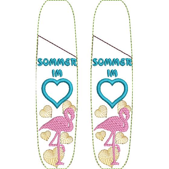 Stickdatei Kulli Etui Sommer ITH – Flamingo & Herz Bild 6