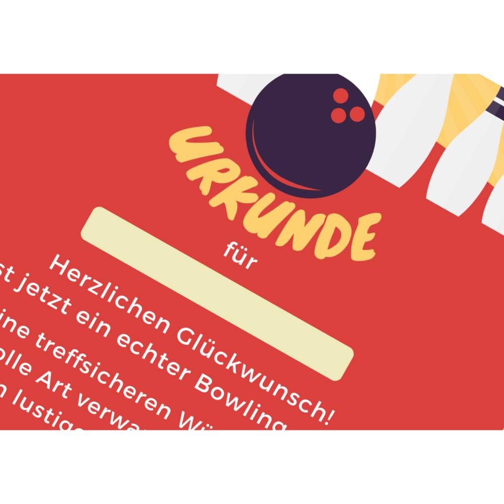 Bowling-Urkunde für Kinder – Personalisierte Urkunde zum Ausdrucken für Kindergeburtstage, Bowling-Partys Bild 6