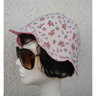 Sonnenhut, 58cm  Kopfumfang, Sonnenschutz, Röschen