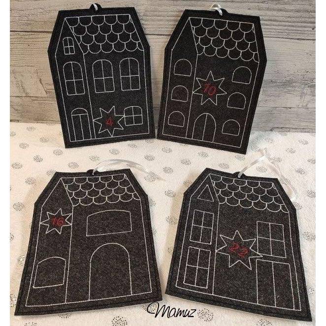 * Adventskalender Häuschen ITH "*  24 - versch. Häuschen zum aufhängen mit Zahlen von 1-24 Bild 4