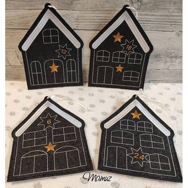 * Adventskalender Häuschen ITH "*  24 - versch. Häuschen zum aufhängen mit Zahlen von 1-24 Bild 6