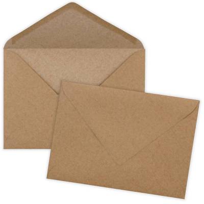 Kraftpapier Briefumschläge C6 | Nachhaltige Recycling-Umschläge | Braun, für A6 Karten | Made in Germany