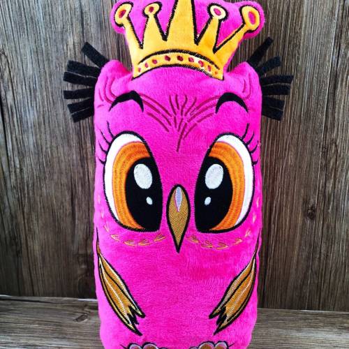 Stickdatei ITH Eule Prinzessin für Rahmen 20×30cm, Maschinenstickerei, ITH Stickmuster mit Tiermotiv