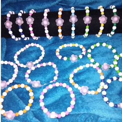 Armkette Armband Blume und Perlen