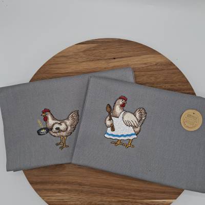 Geschirrtücher Küchenhandtücher Huhn Hahn