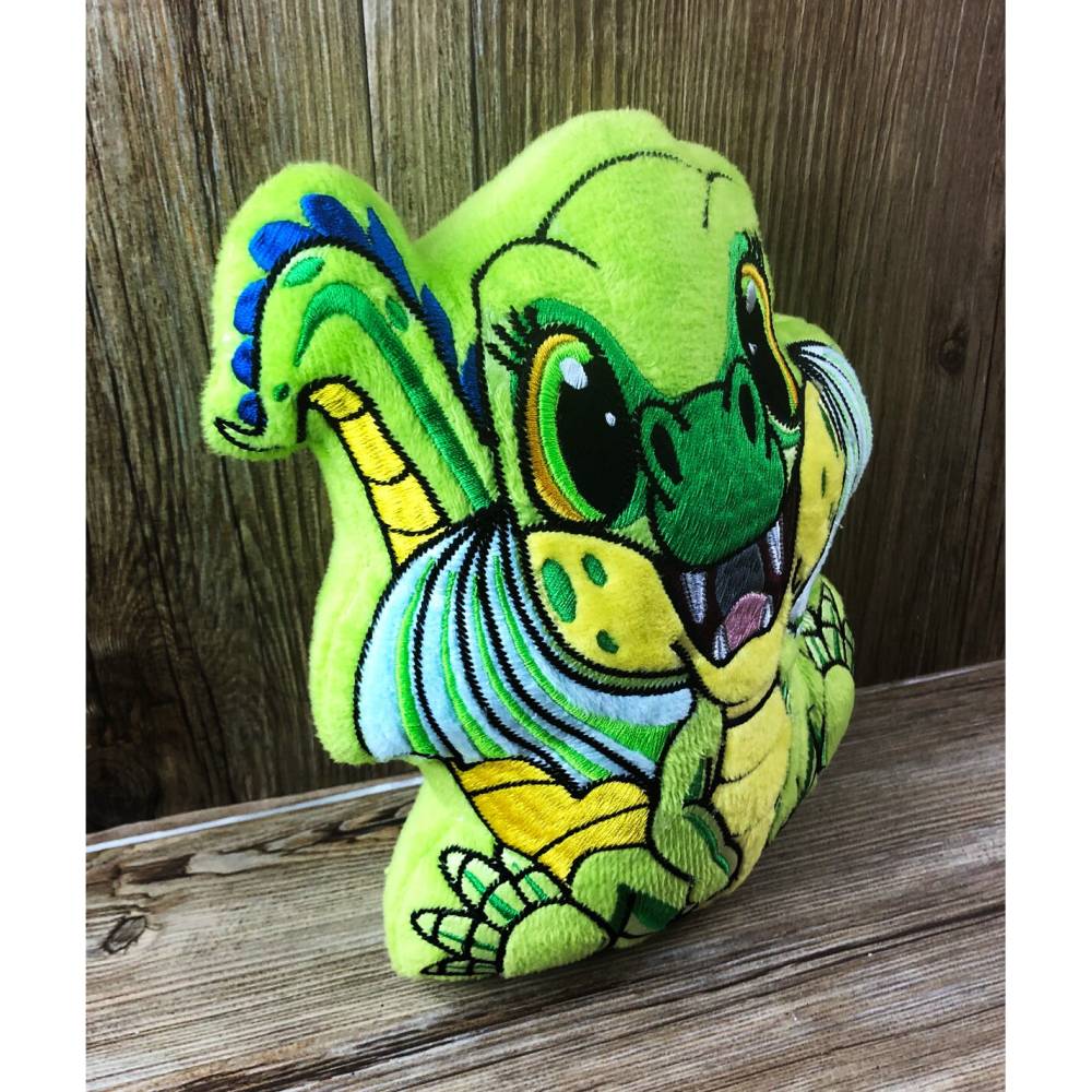 Stickdatei ITH Drache Flipp für Rahmen 20 x 30 cm, Maschinenstickerei, ITH Stickmuster mit Tiermotiv Bild 2