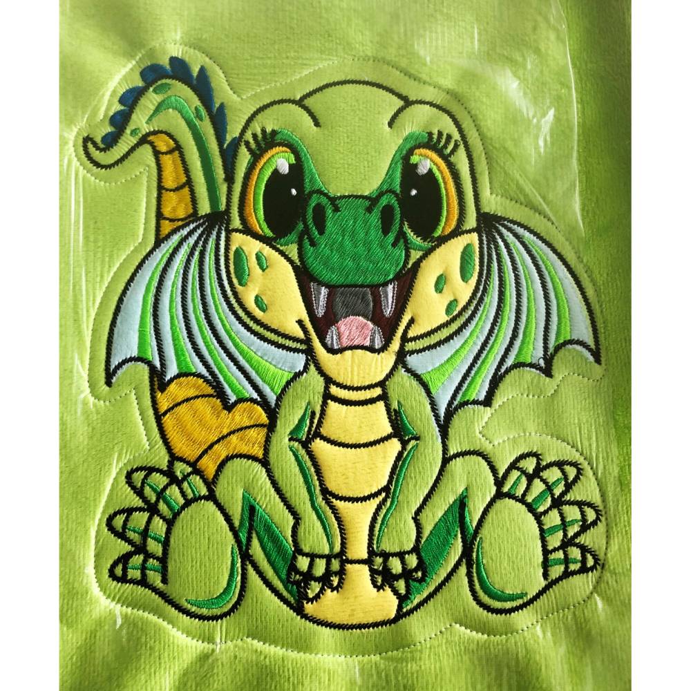 Stickdatei ITH Drache Flipp für Rahmen 20 x 30 cm, Maschinenstickerei, ITH Stickmuster mit Tiermotiv Bild 7