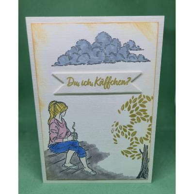Karte für Kaffeeliebhaber / Karte besondere Anlässe / Gratulationskarte / Geburtstag / Karte Geschenk Frau