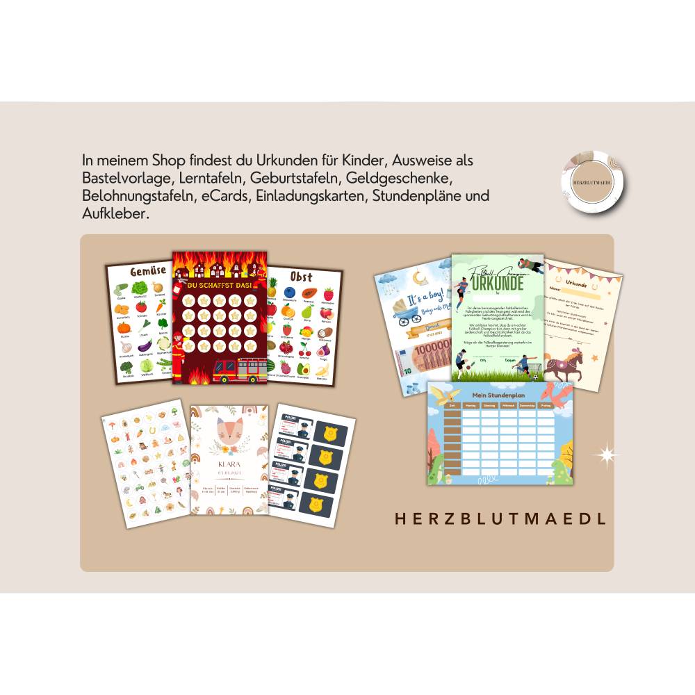 Fußball Urkunde als Mitgebsel für den Kindergeburtstag | Geschenktüte für Kinder | Fußballturnier Bild 9