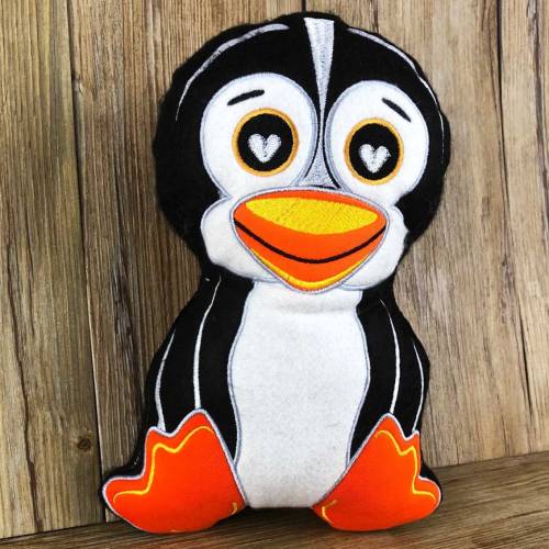 Stickdatei ITH Pinguin TIMMY für Rahmen 16×26 cm, Maschinenstickerei, ITH Stickmuster mit Tiermotiv