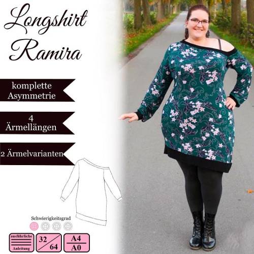 Longshirt "Ramira" - Gr.34-60 - EBook und Nähanleitung