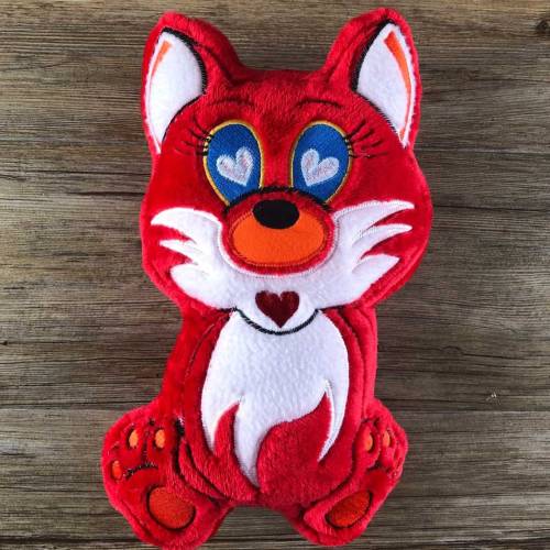 Stickdatei ITH Fuchs FRITZ für Rahmen 16×26 cm, Maschinenstickerei, ITH Stickmuster mit Tiermotiv