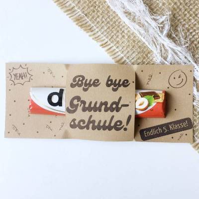 Druckvorlage Abschiedsgeschenk Ferienstart, endlich 5. Klasse, von Lehrer, Schüler, tschüss Grundschule, Schulferien