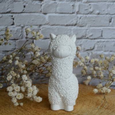 Alpaka / Lama aus Gips – DIY Dekofigur zum Selbstgestalten