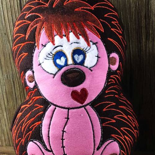 Stickdatei ITH Igel FRIDOLIN für Rahmen 16×26 cm, Maschinenstickerei, ITH Stickmuster mit Tiermotiv