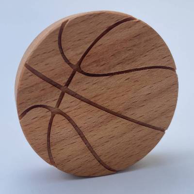 Flaschenöffner Basketball Holz Buche