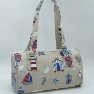 Umhängetasche Nordsee, Baguettetasche, Unikat