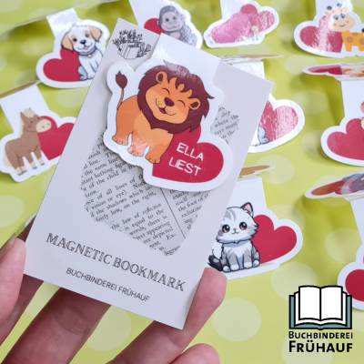 Personalisierbare Magnetische Lesezeichen Tierbabys – Niedliche Magnetic Bookmarks als Geschenk zur Einschulung