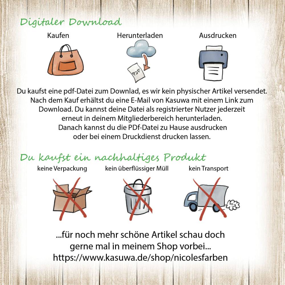 Geschenkverpackung für selbstgestrickte Socken– Banderole zum Selbstausdrucken - Printable Download Datei Bild 6