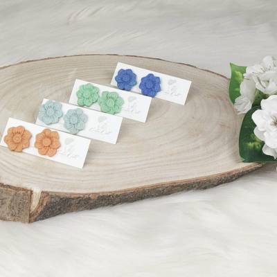 Ohrstecker „Blumen“ (aus hypoallergenem Edelstahl, Nickelfrei) verschiede Farben