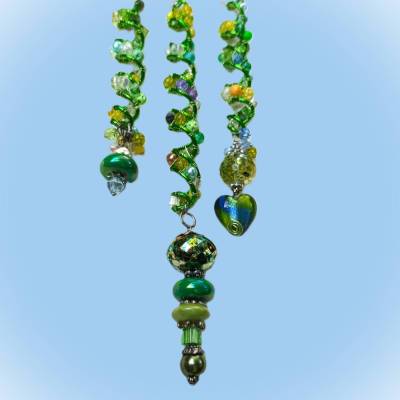 Sonnenfänger Suncatcher grün handgemacht – Fensterdeko & Gartenschmuck als Geschenk