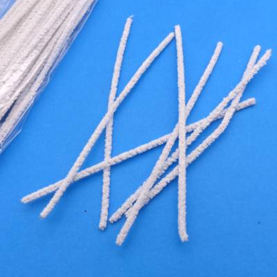 50 Pfeifenputzer, weiß, 5 x 165 mm, Chenilledraht, Baumwolle, Biegeplüsch, Basteln