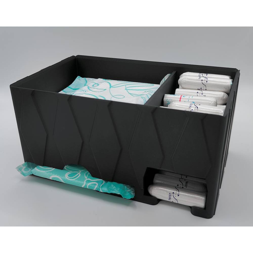 Maku Up Binden & Tampon Organizer | Moderne Periodenbox aus PLA |  Hygienebox frs Bad | 3D-gedruckt mit Rautenmuster