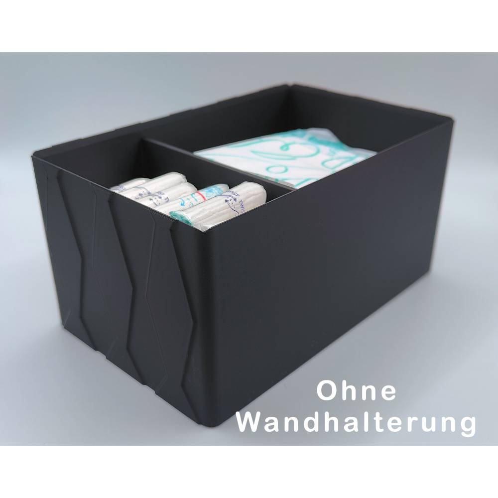 Maku Up Binden & Tampon Organizer | Moderne Periodenbox aus PLA |  Hygienebox frs Bad | 3D-gedruckt mit Rautenmuster