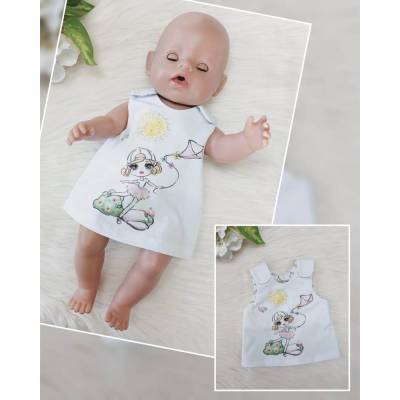 Puppen Kleid „Drachen Mädchen" mit Klettverschluss
