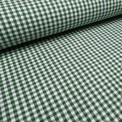 Stoff 100% Baumwolle 2 mm Zefir Karo tanne dunkelgrün weiß kariert Kleiderstoff Dekostoff Trachtenstoff
