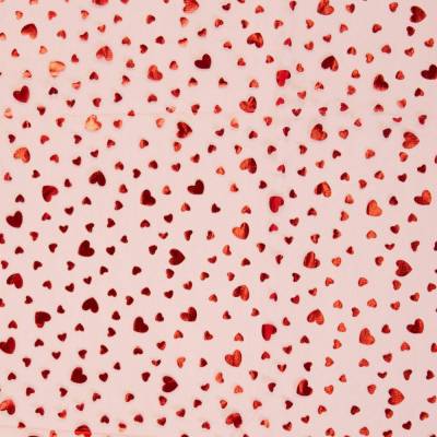 Tüll Stoff Herzen Rot(1m/7,-€)
