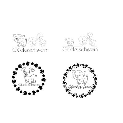 Glücksschwein Bundle PNG SVG Datei - Download Plotterdatei - Plotter File -  Glück Glücksklee