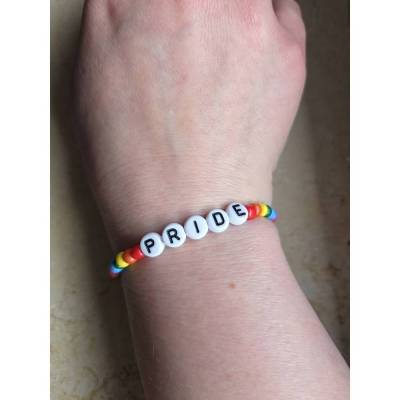 Pride Perlenarmband Regenbogen – LGBTQIA+ Freundschaftsarmband - Handmade