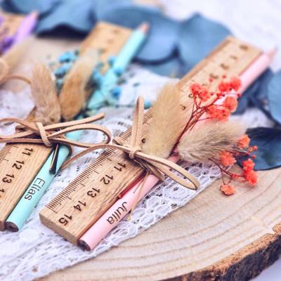 Bleistift personalisiert | kleines Mitbringsel | Trockenblumen | Geschenkset  | Geschenke für Groß und Klein | Einschulu